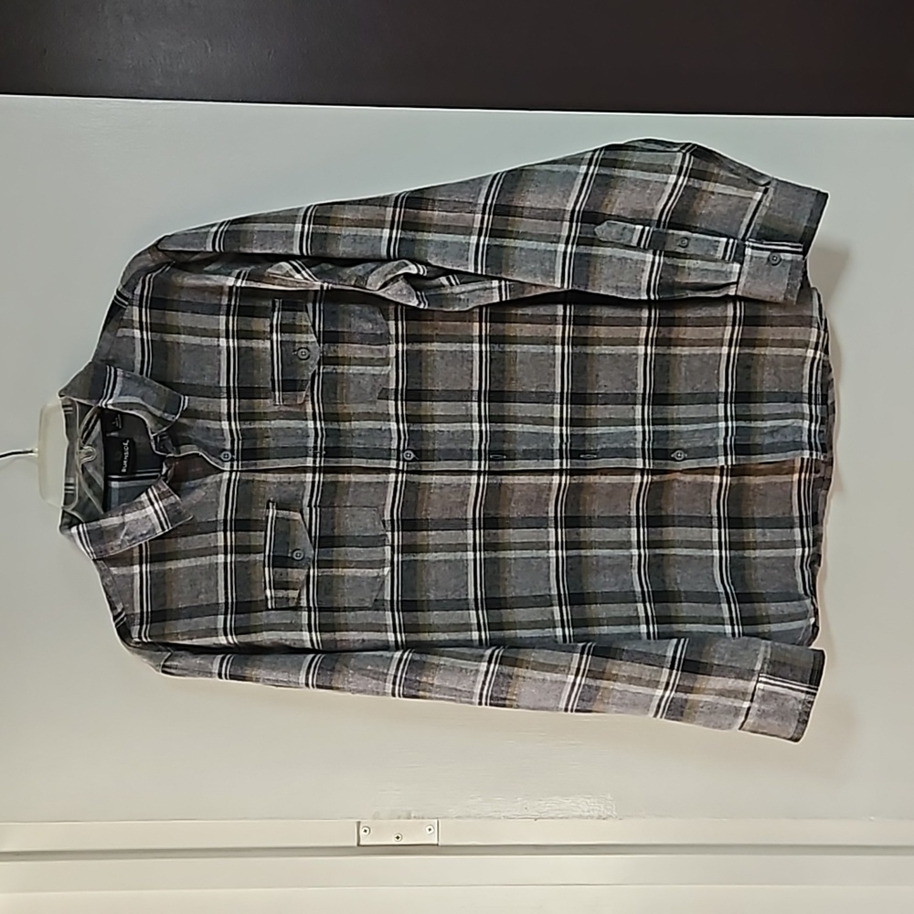 Large Plaid men's button-down shirt
